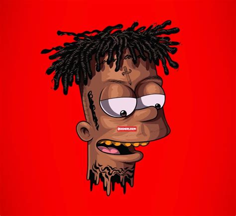 black bart simpson with dreadlocks.